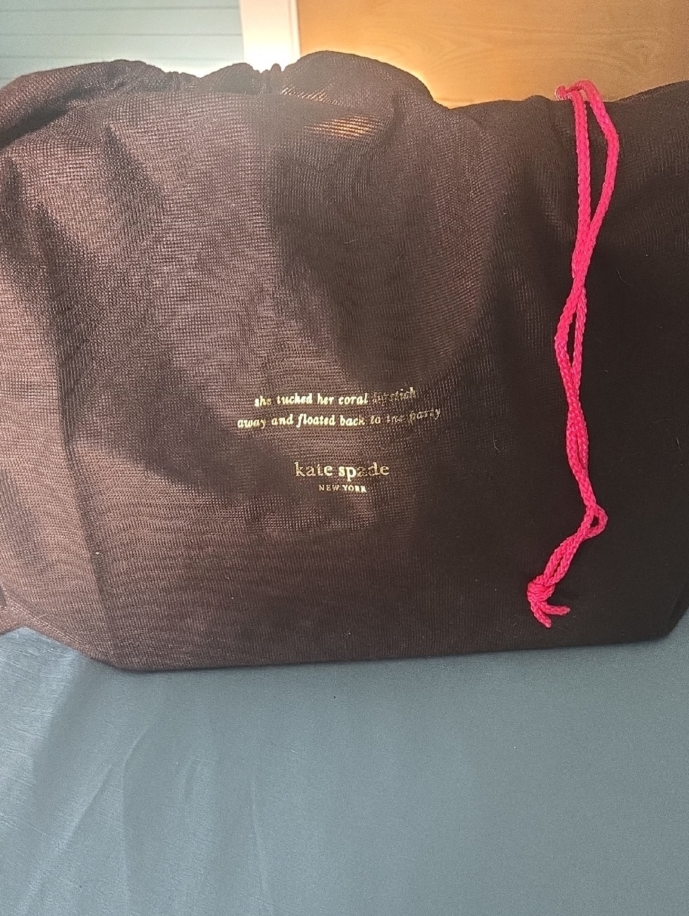 Kate Spade Black Leopard-Accent Cat Appliqué Tote with Dust Bag - Picture 9 of 15